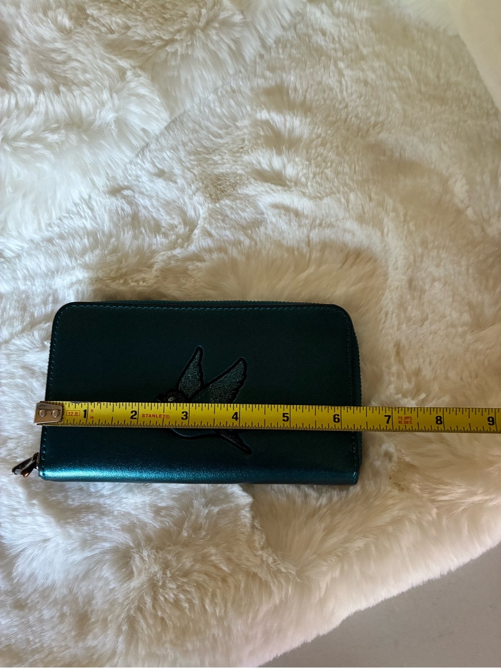 🦋AUTHENTIC RARE COACH BLUE BIRD METALLIC WALLET🦋 - Picture 6 of 7